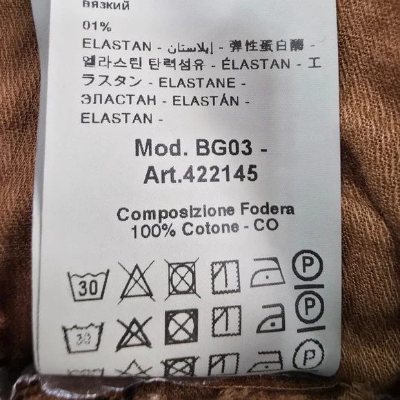 BRIGLIA 1949 Men Slim Fit Trousers Brown Plaid Made in Italy Size 32 Dress Pants - Picture 7 of 10